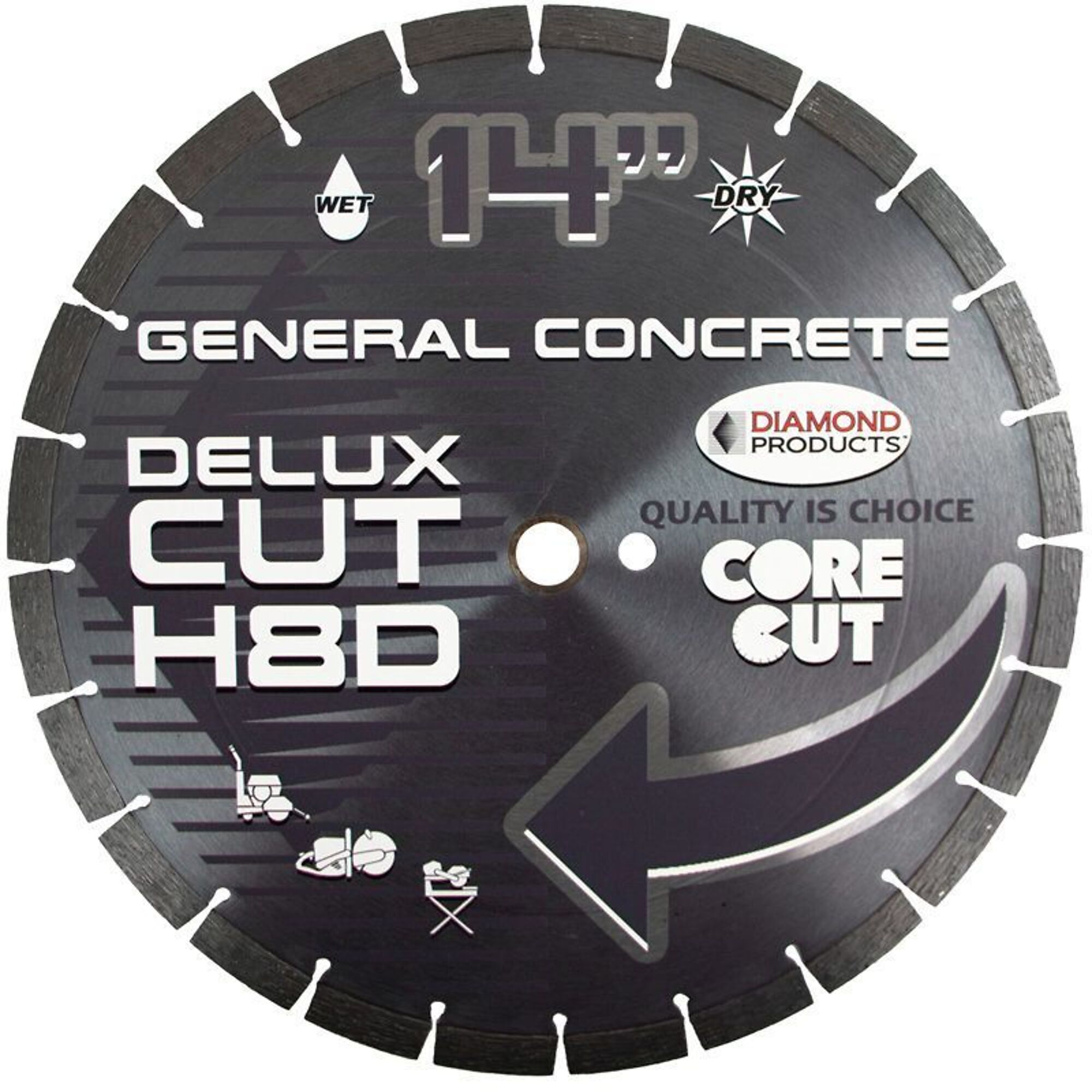 Diamond Delux-Cut High Speed Blade — 14in. x 0.125in. x 1in., 20mm Bushing, Model# 70499